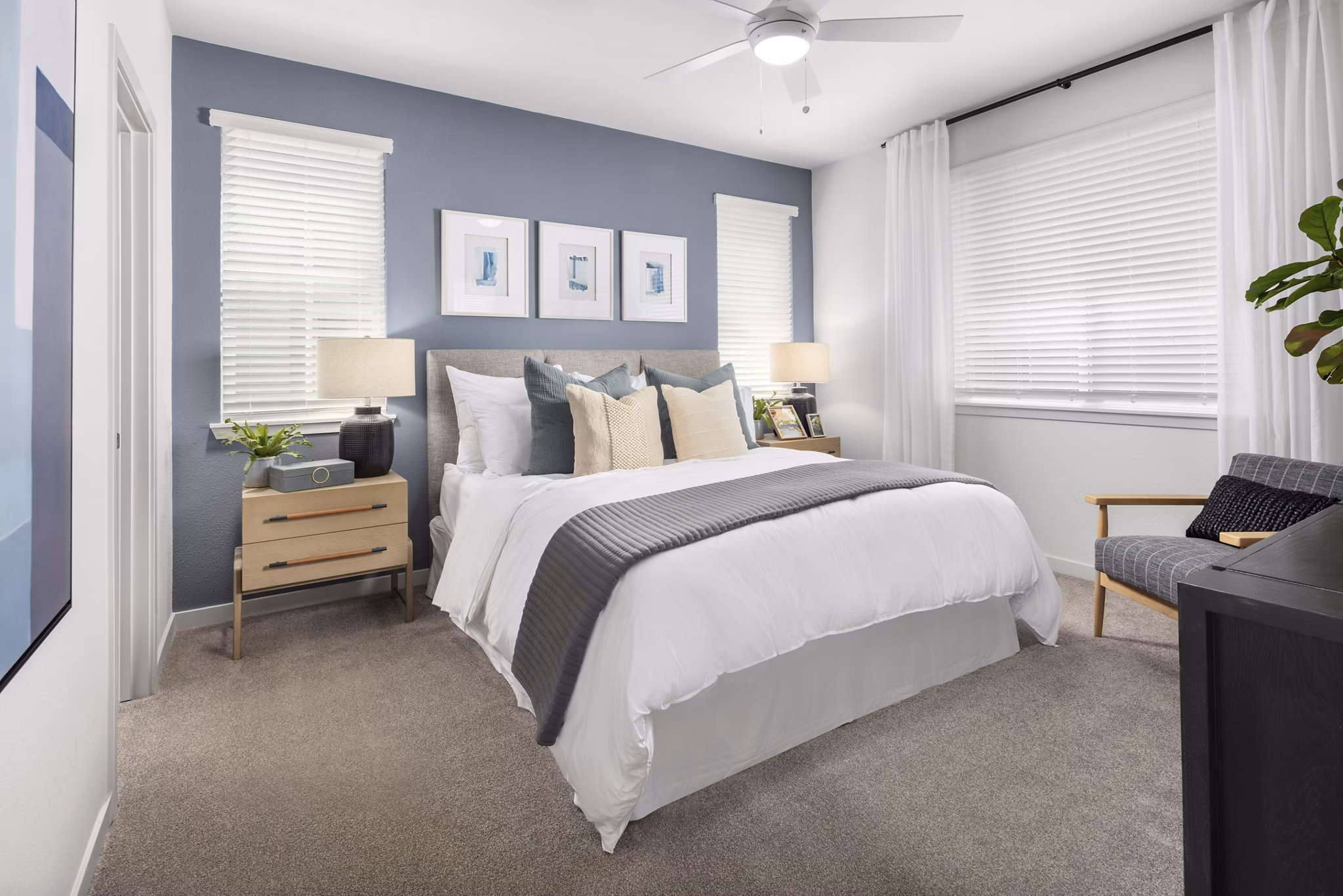 bedroom at Solstice at Fiddyment Ranch Apartments