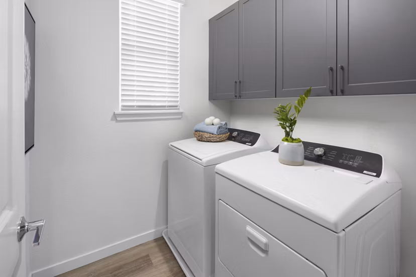 laundry room at Solstice at Fiddyment Ranch Apartments