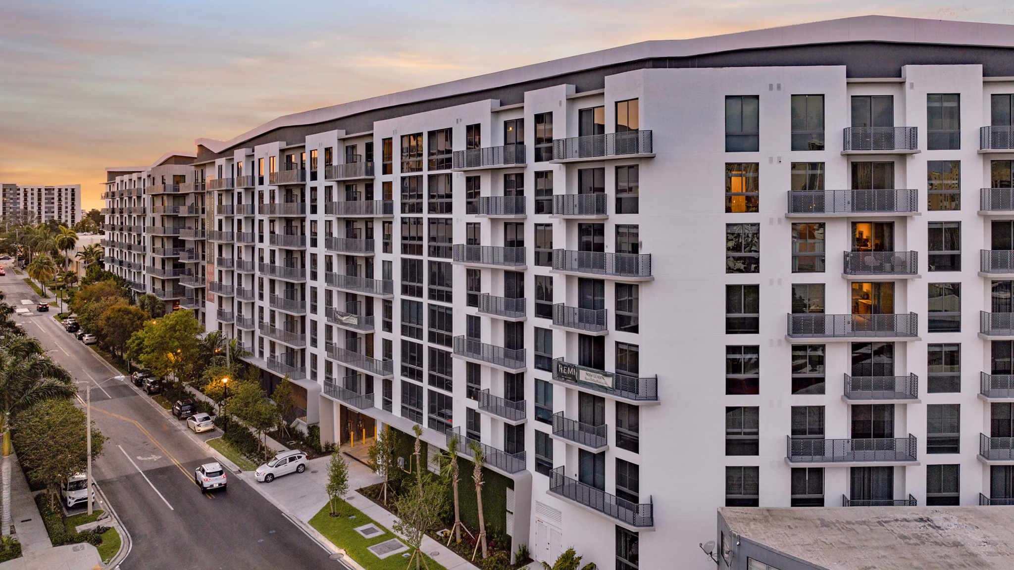 exterior at Remi on the River Apartments 