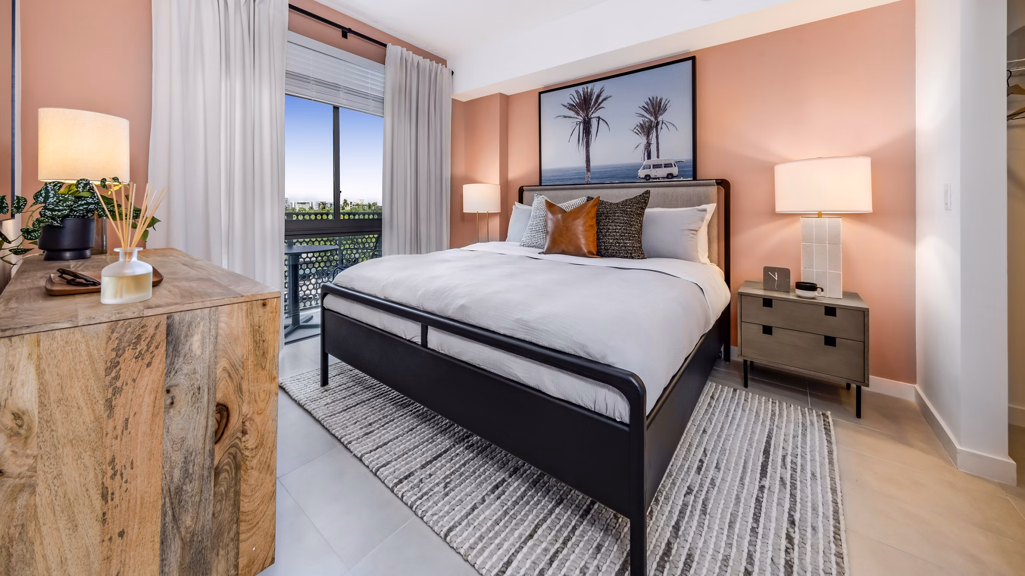 bedroom at Remi on the River Apartments 