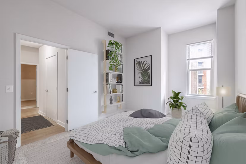 bedroom at The Clarendon Apartments