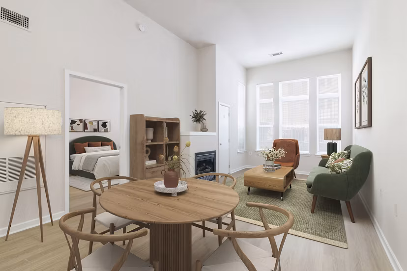 dining room at The Clarendon Apartments