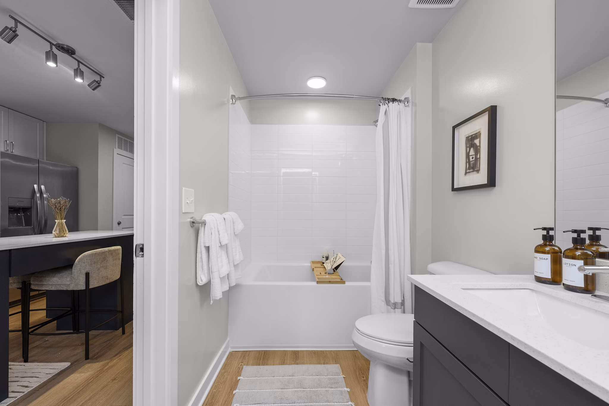 bathroom at Trella Uptown Apartments