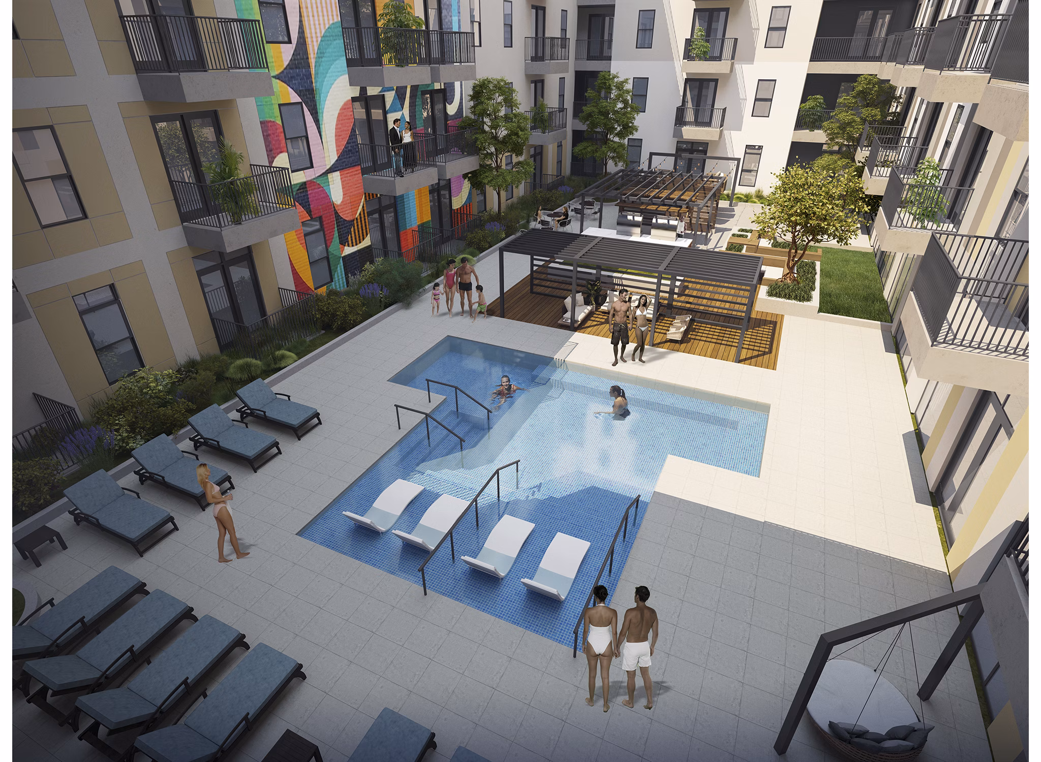 rendering at Trella Uptown Apartments