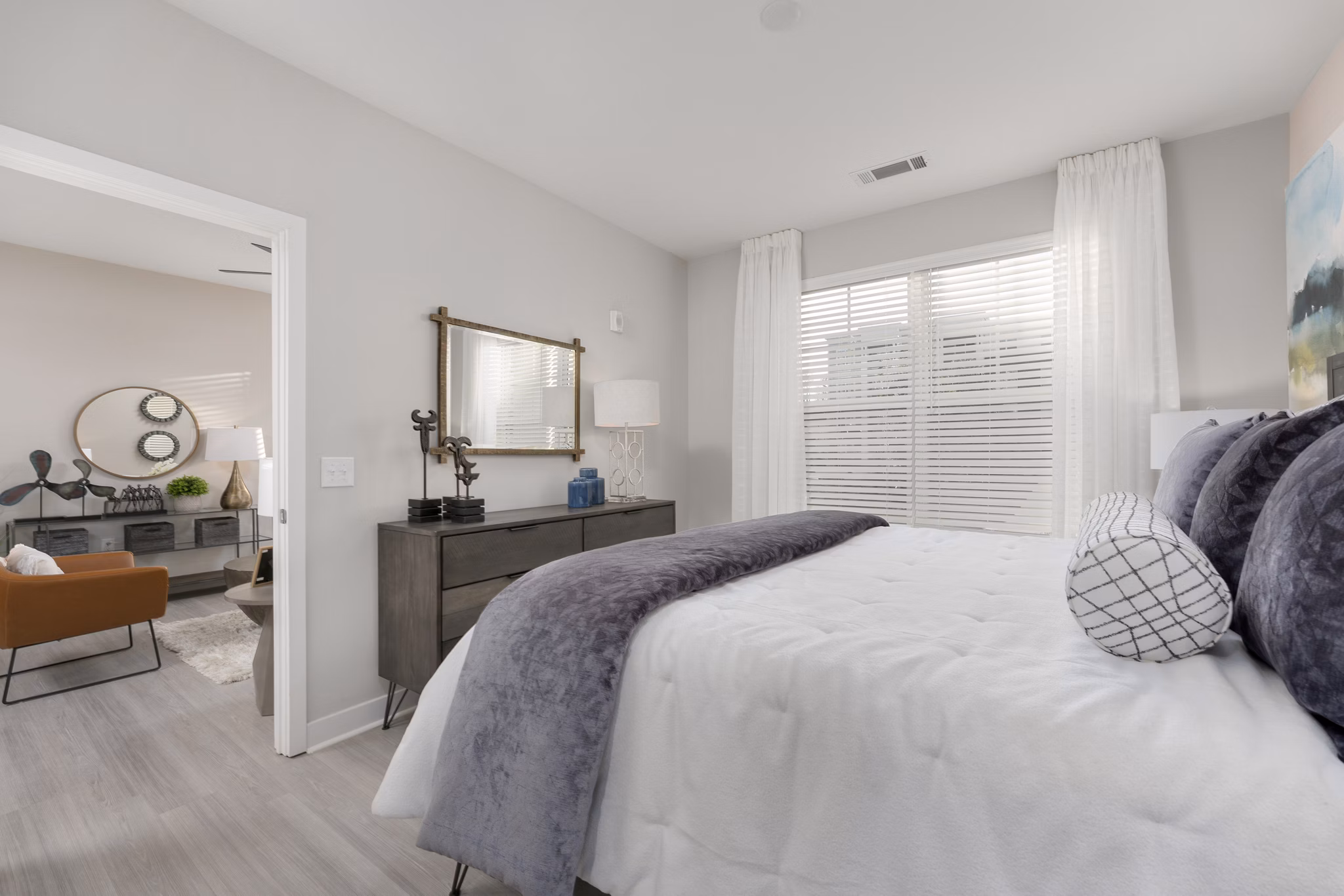 bedroom at Matthews Square Apartments