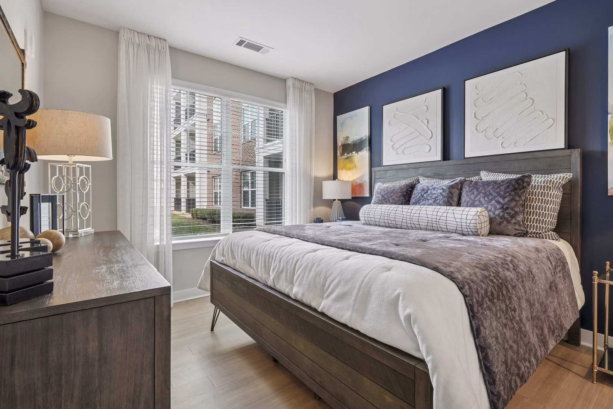 bedroom at Matthews Square Apartments