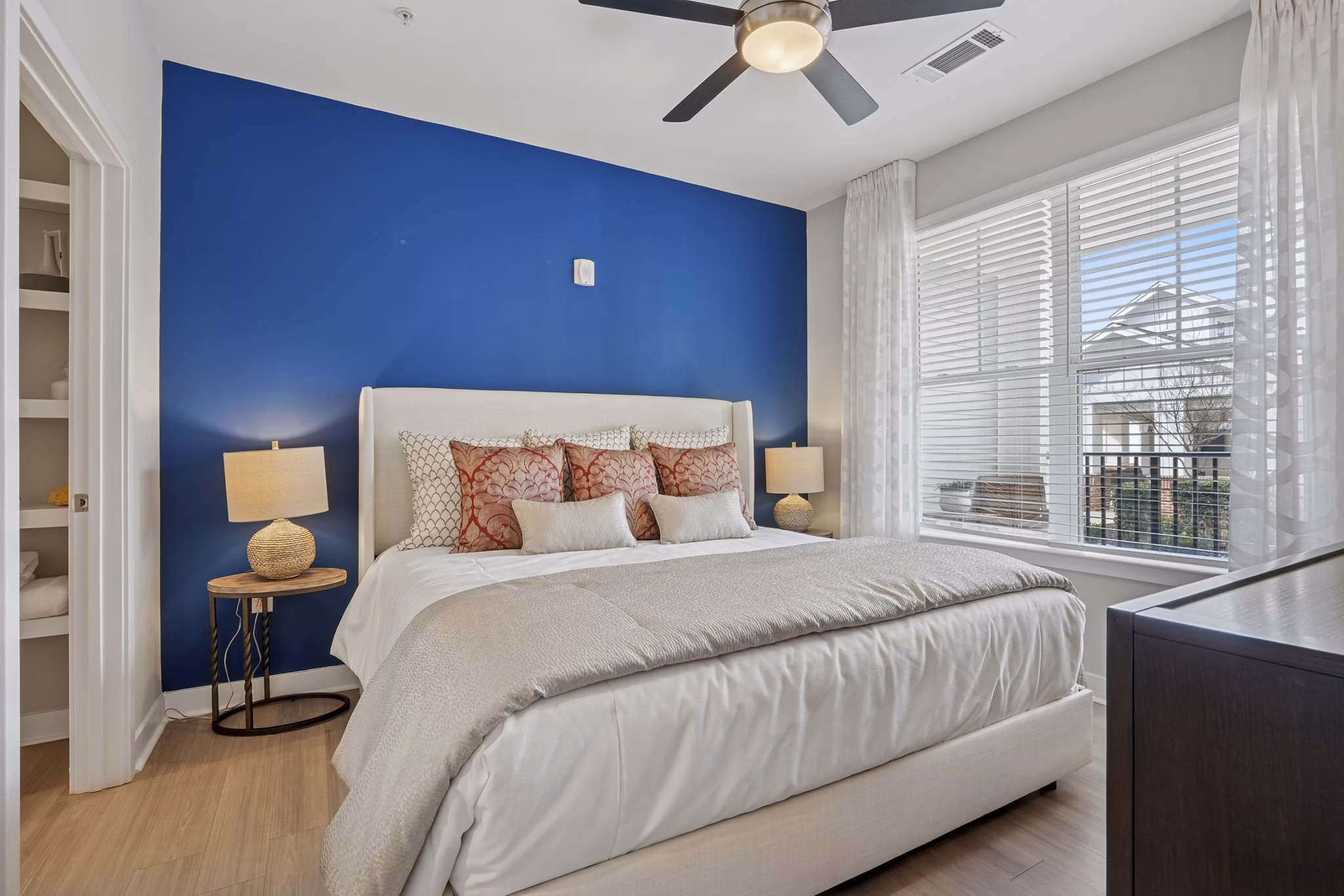 bedroom at Matthews Square Apartments