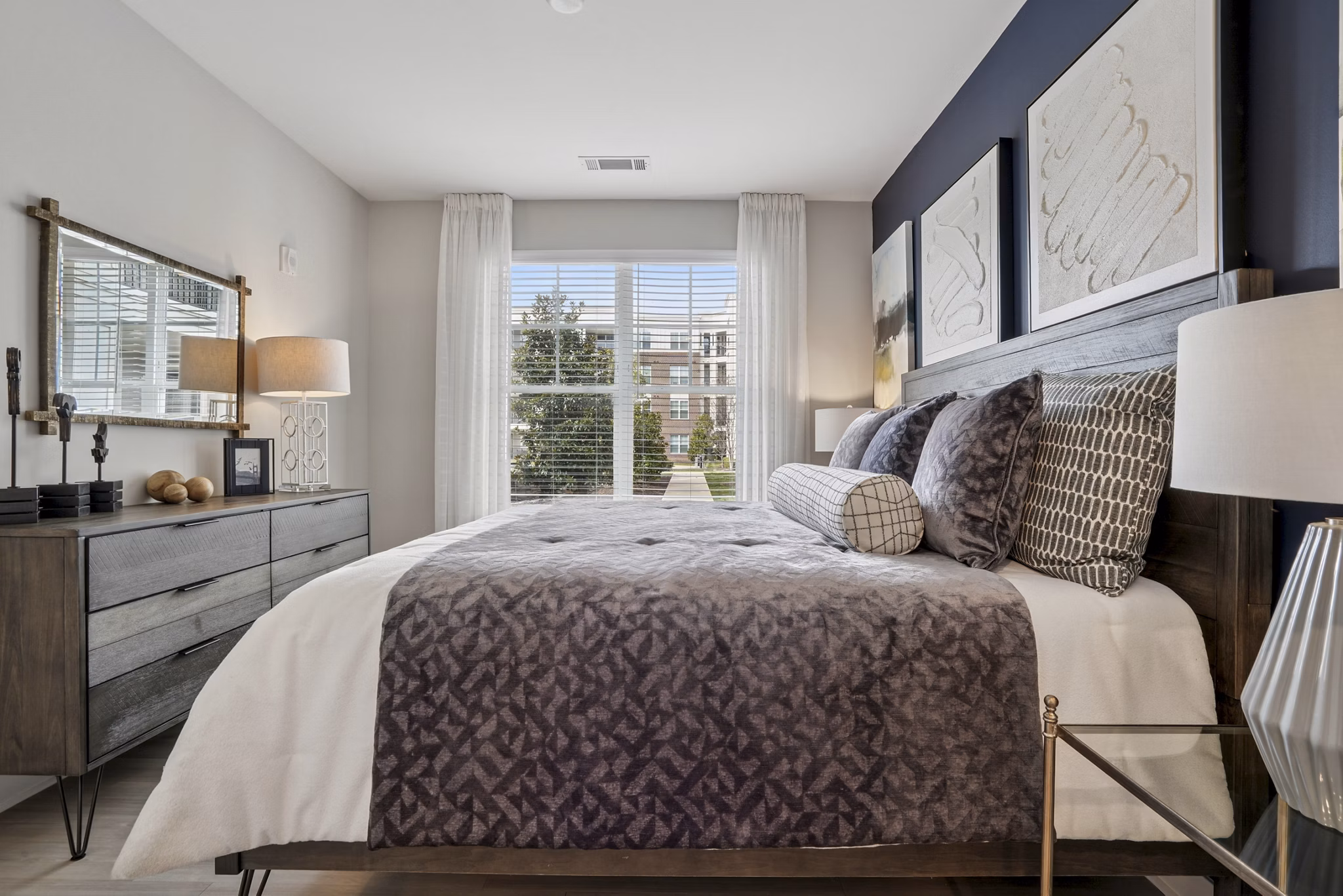 bedroom at Matthews Square Apartments