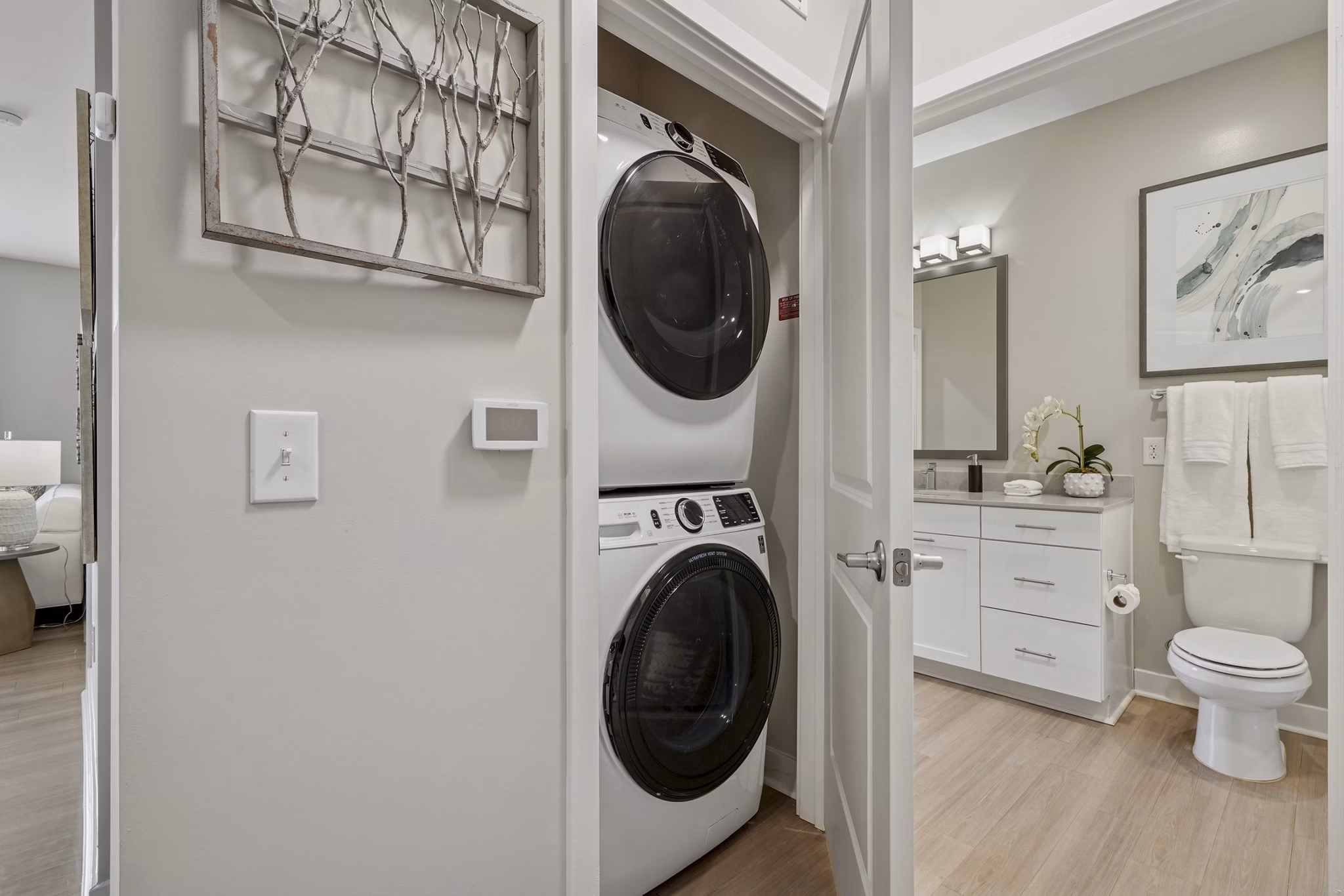 laundry room at Matthews Square Apartments