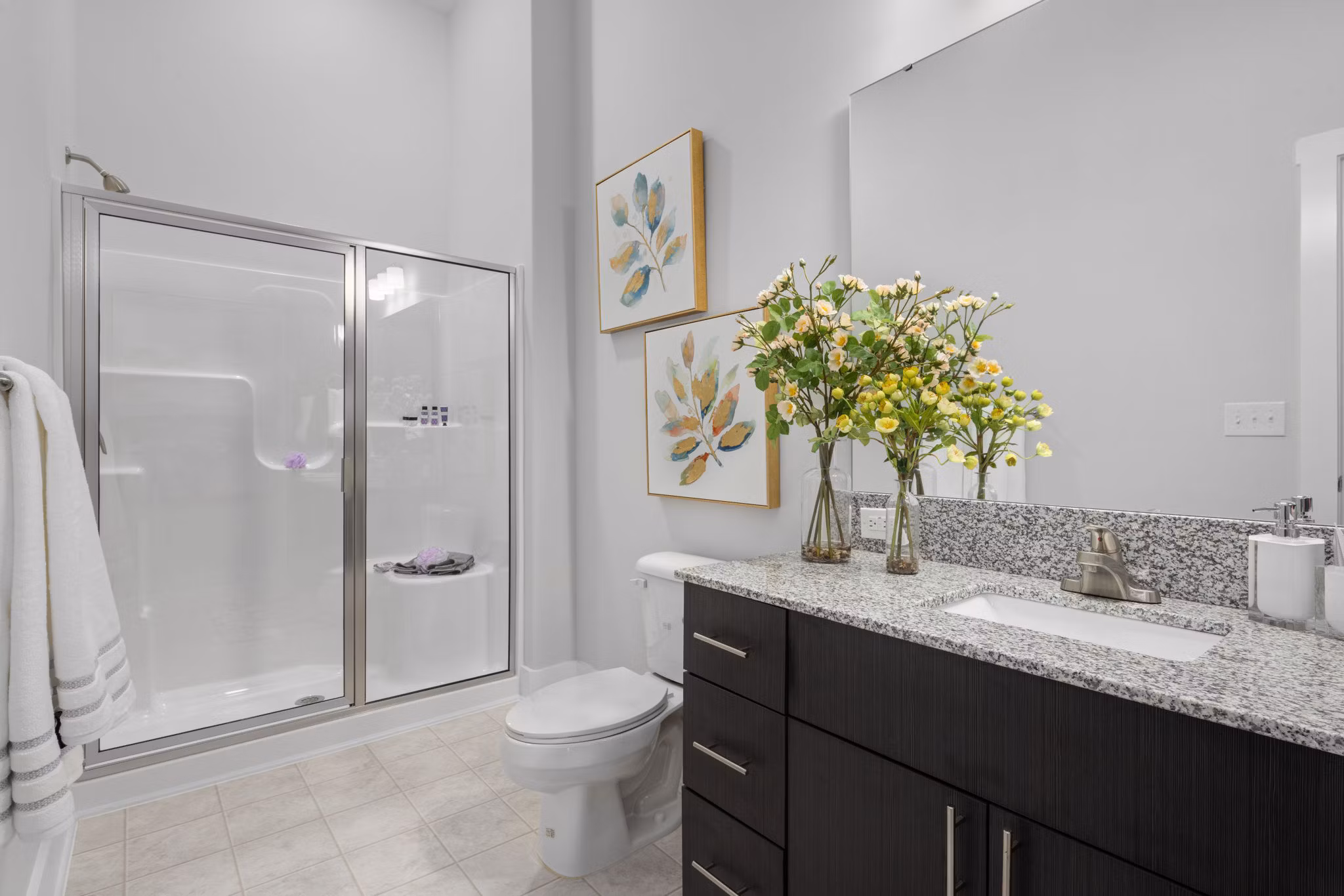 bathroom at Villages at Depot Apartments 