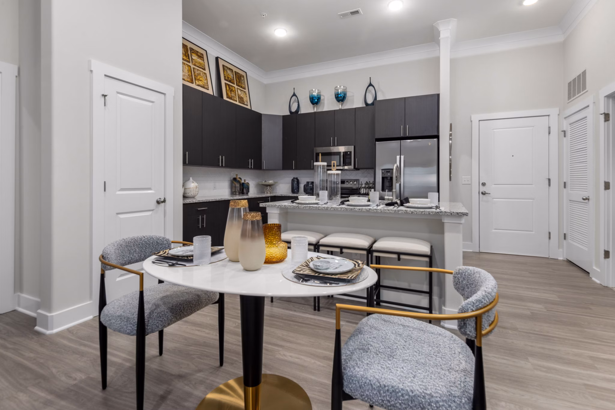 dining room at Villages at Depot Apartments 