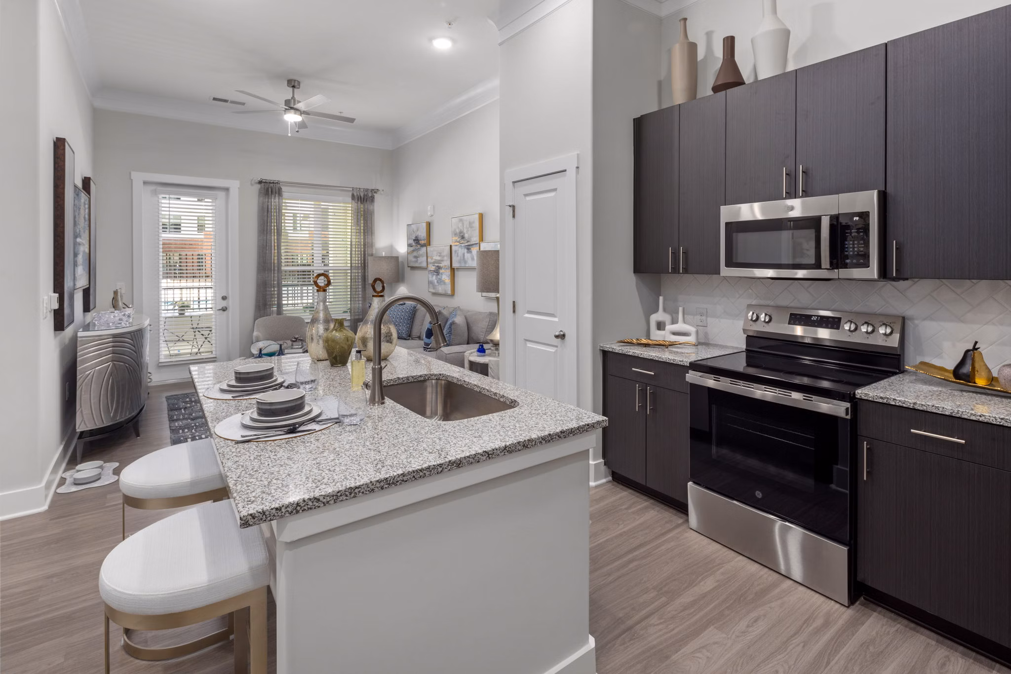 kitchen at Villages at Depot Apartments 