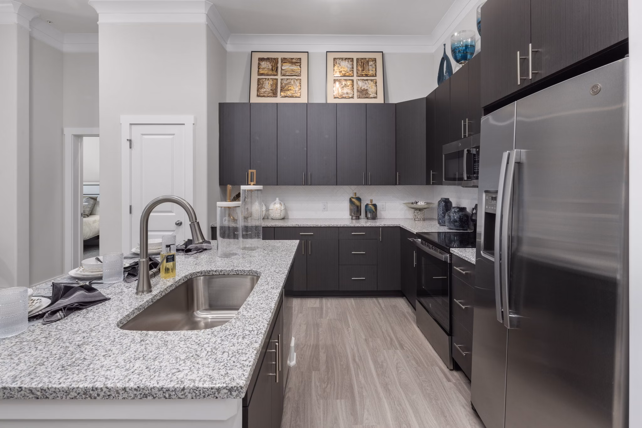 kitchen at Villages at Depot Apartments 
