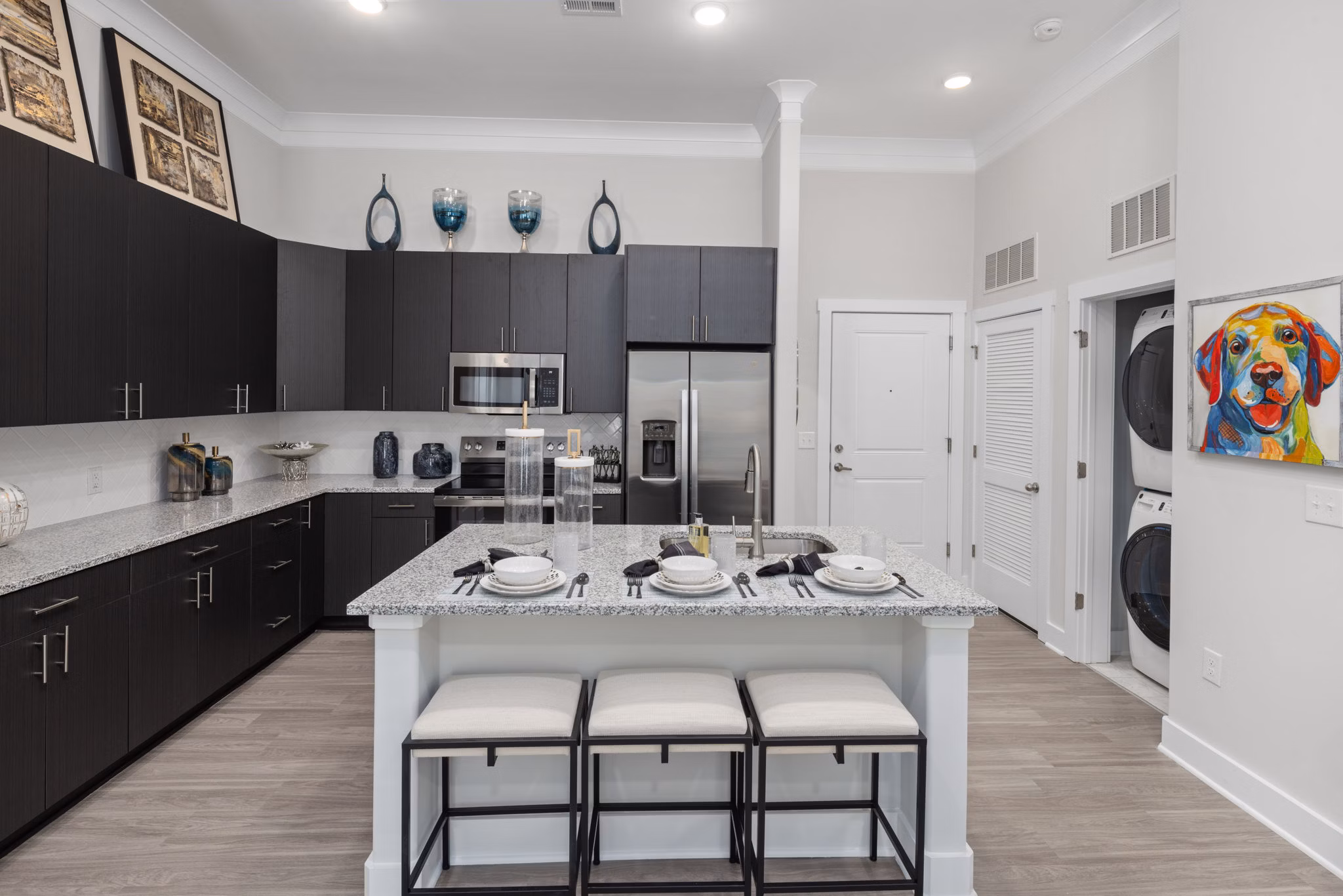 kitchen at Villages at Depot Apartments 