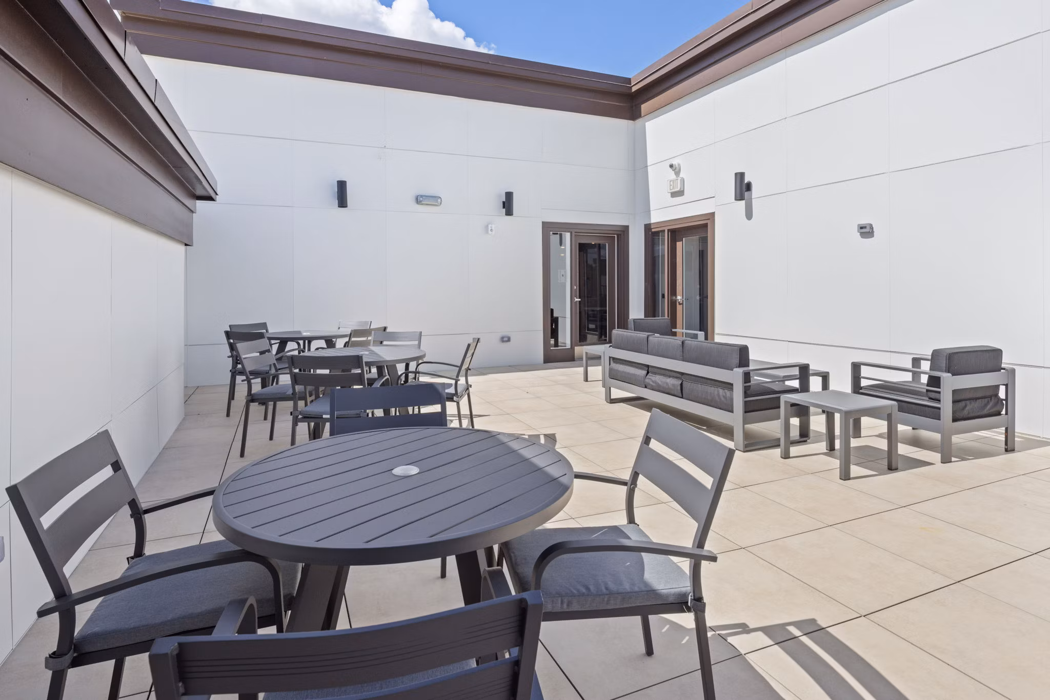 patio at Villages at Depot Apartments 