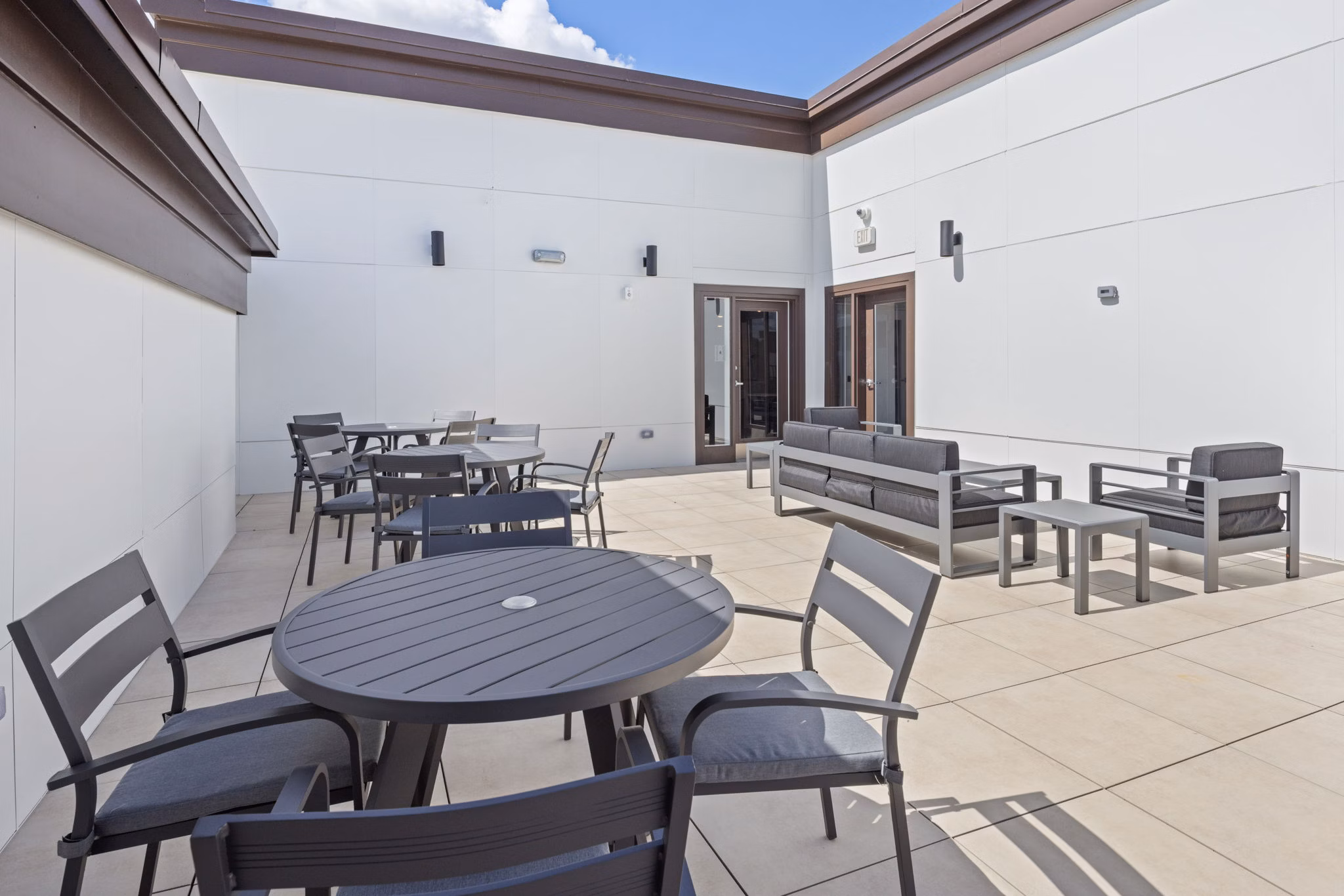 patio at Villages at Depot Apartments 