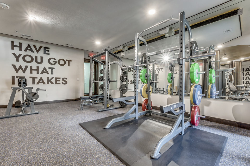 fitness center at The Armstrong at Knox Apartments