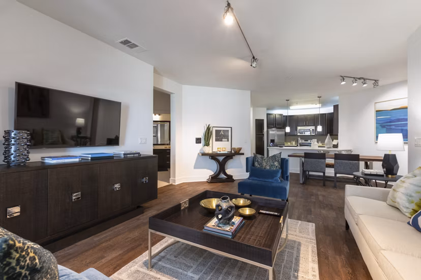 living room at The Armstrong at Knox Apartments