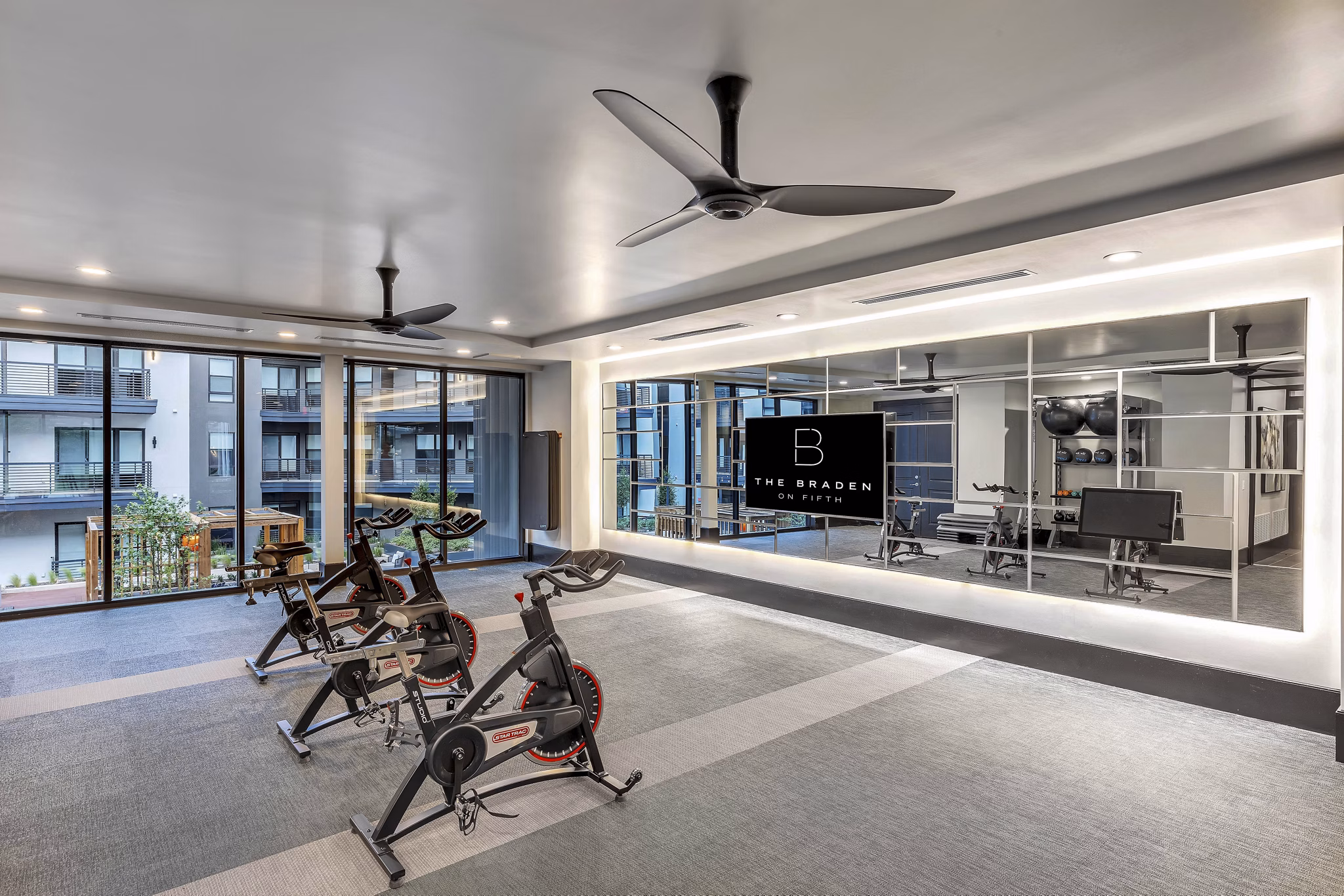 fitness center at The Braden on Fifth Apartments