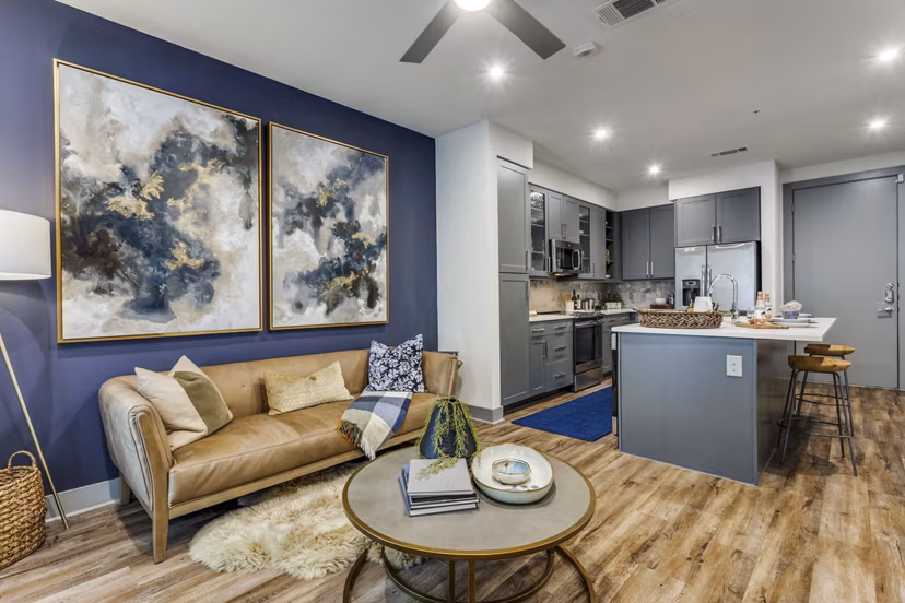 living room at The Braden on Fifth Apartments