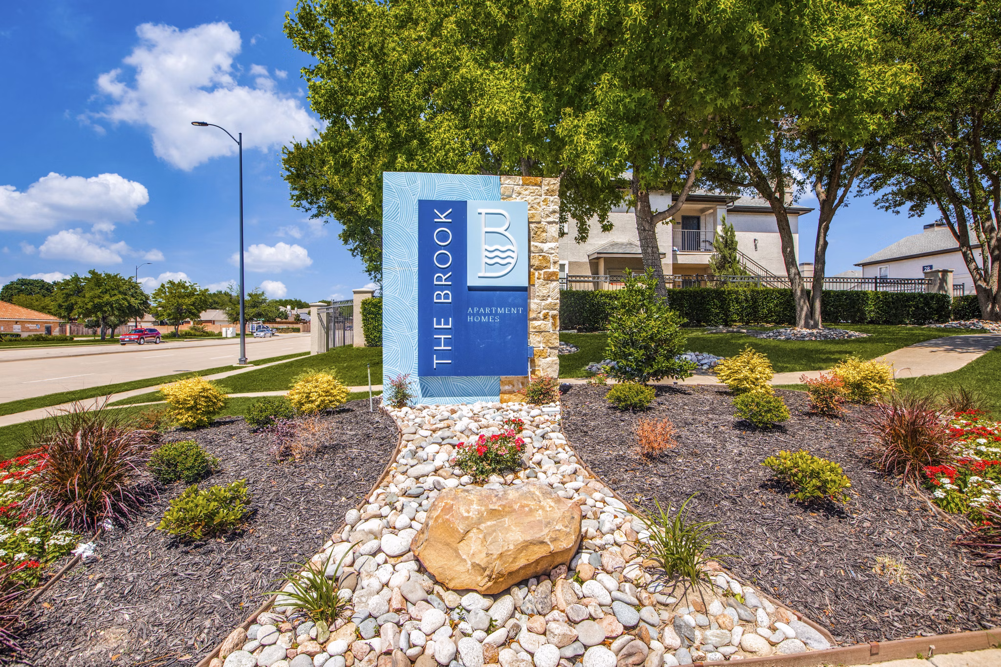 building at The Brook Apartments