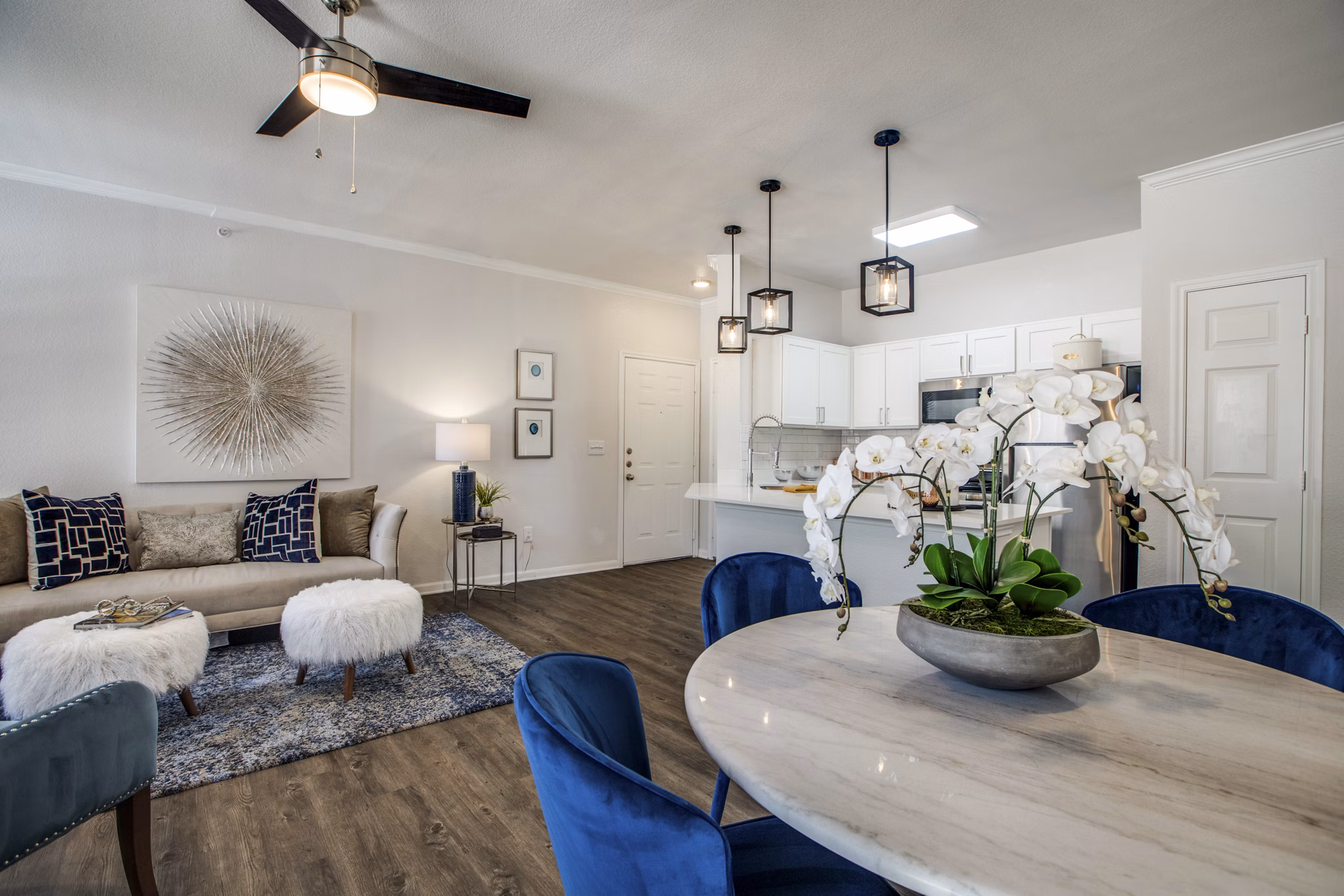 dining room at The Brook Apartments