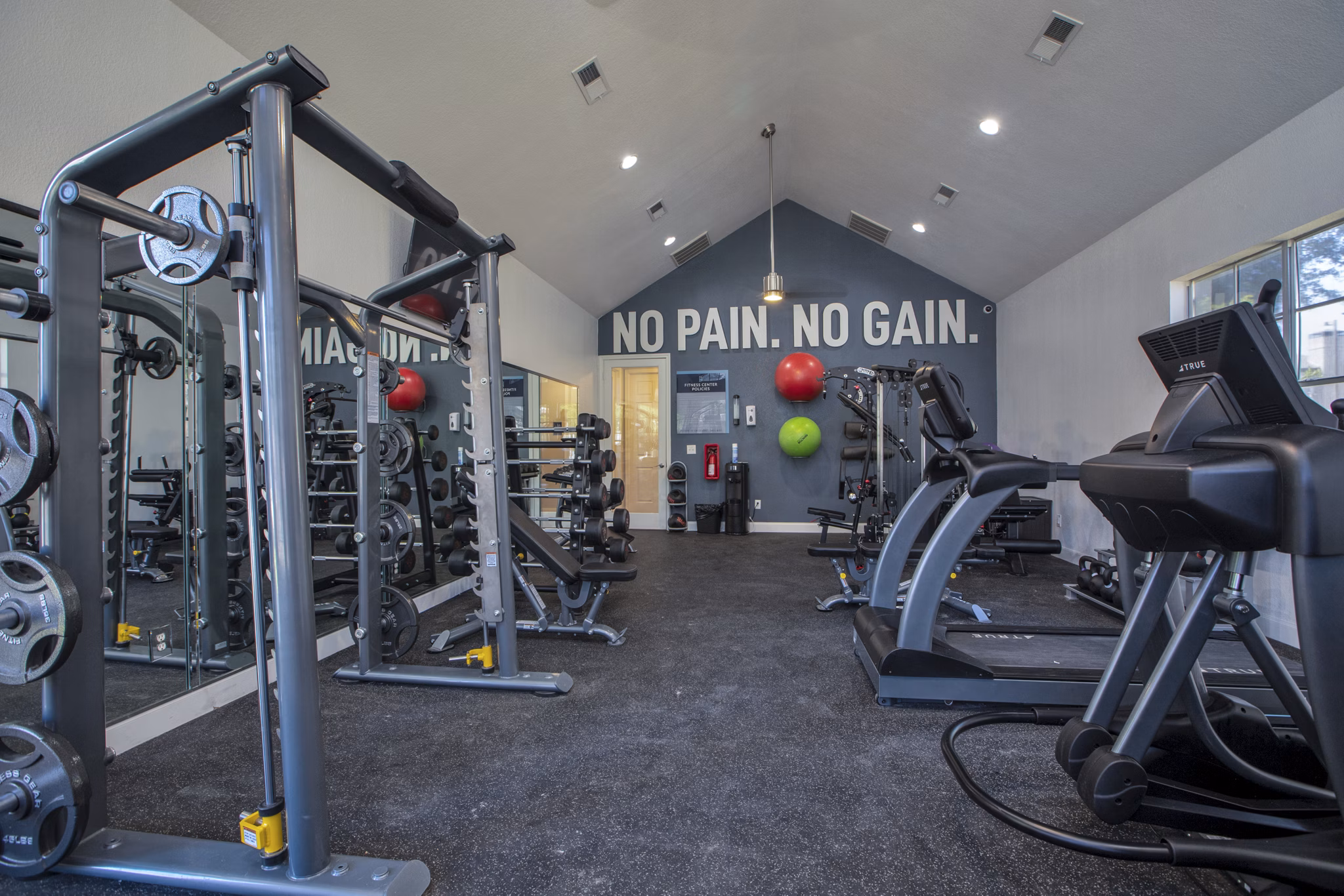 fitness center at The Brook Apartments