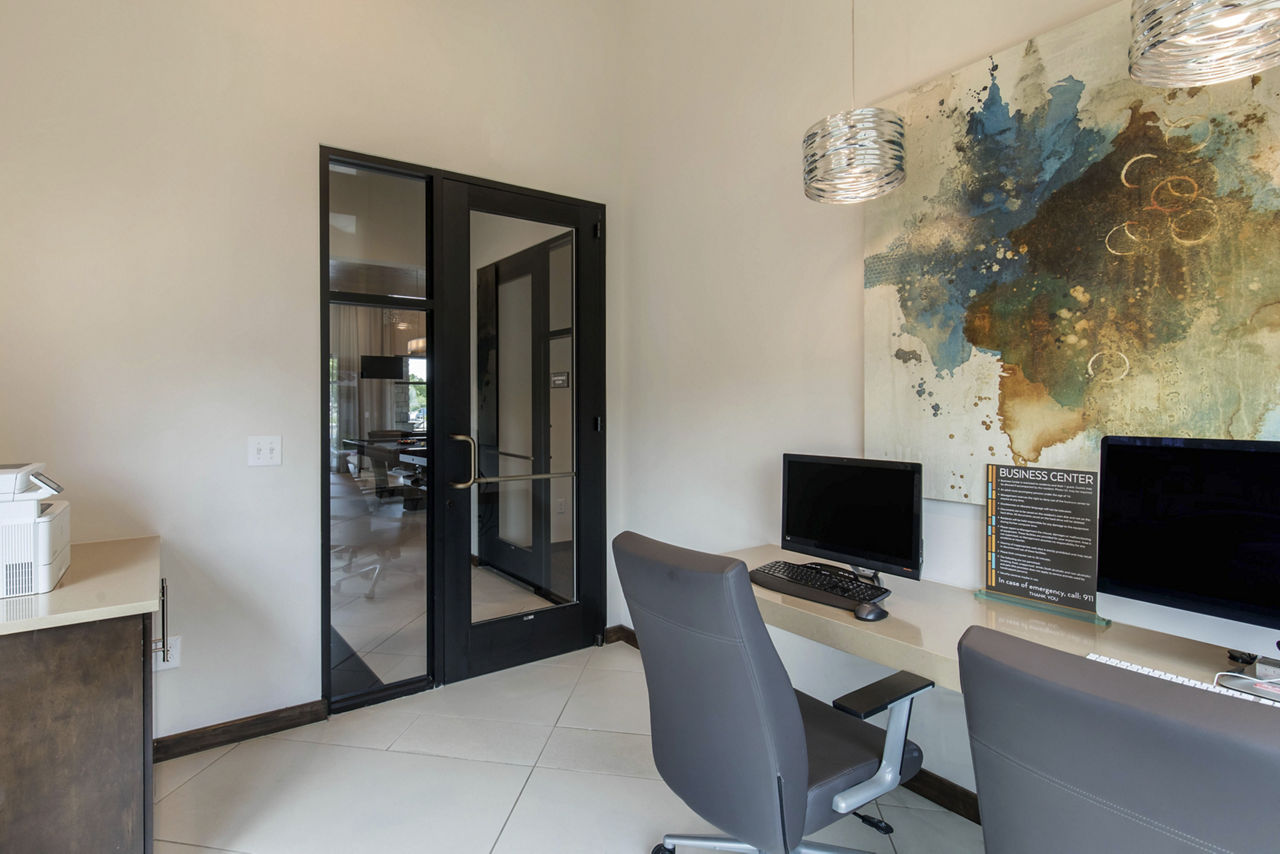 Business center at The Ellis