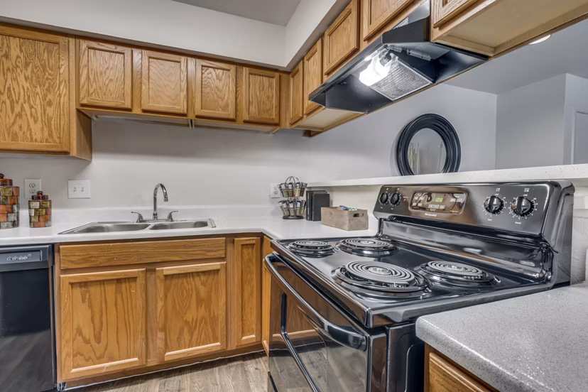kitchen at Foxwood Apartments