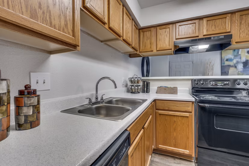 kitchen at Foxwood Apartments