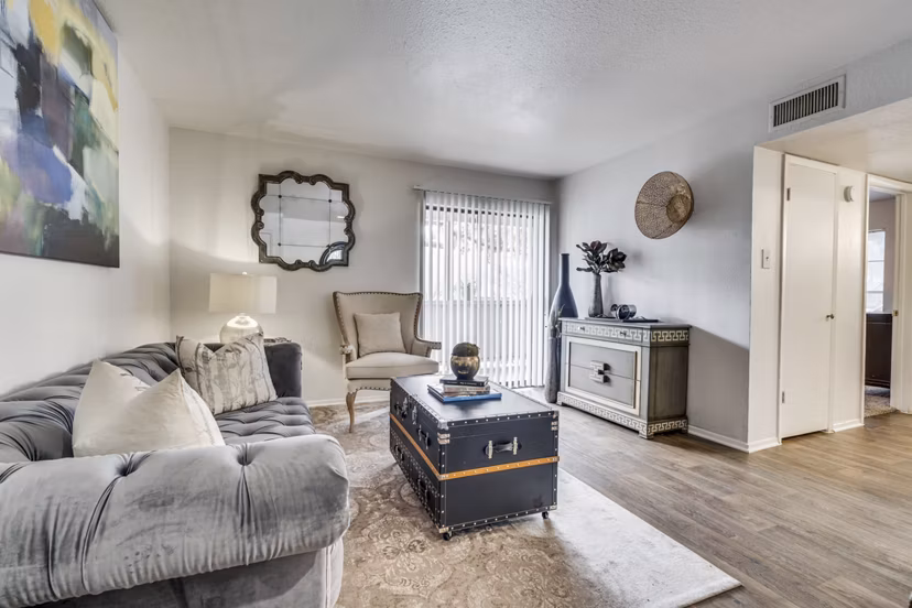 living room at Foxwood Apartments