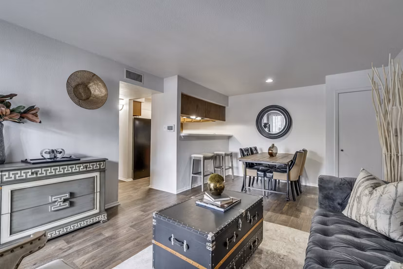 living room at Foxwood Apartments