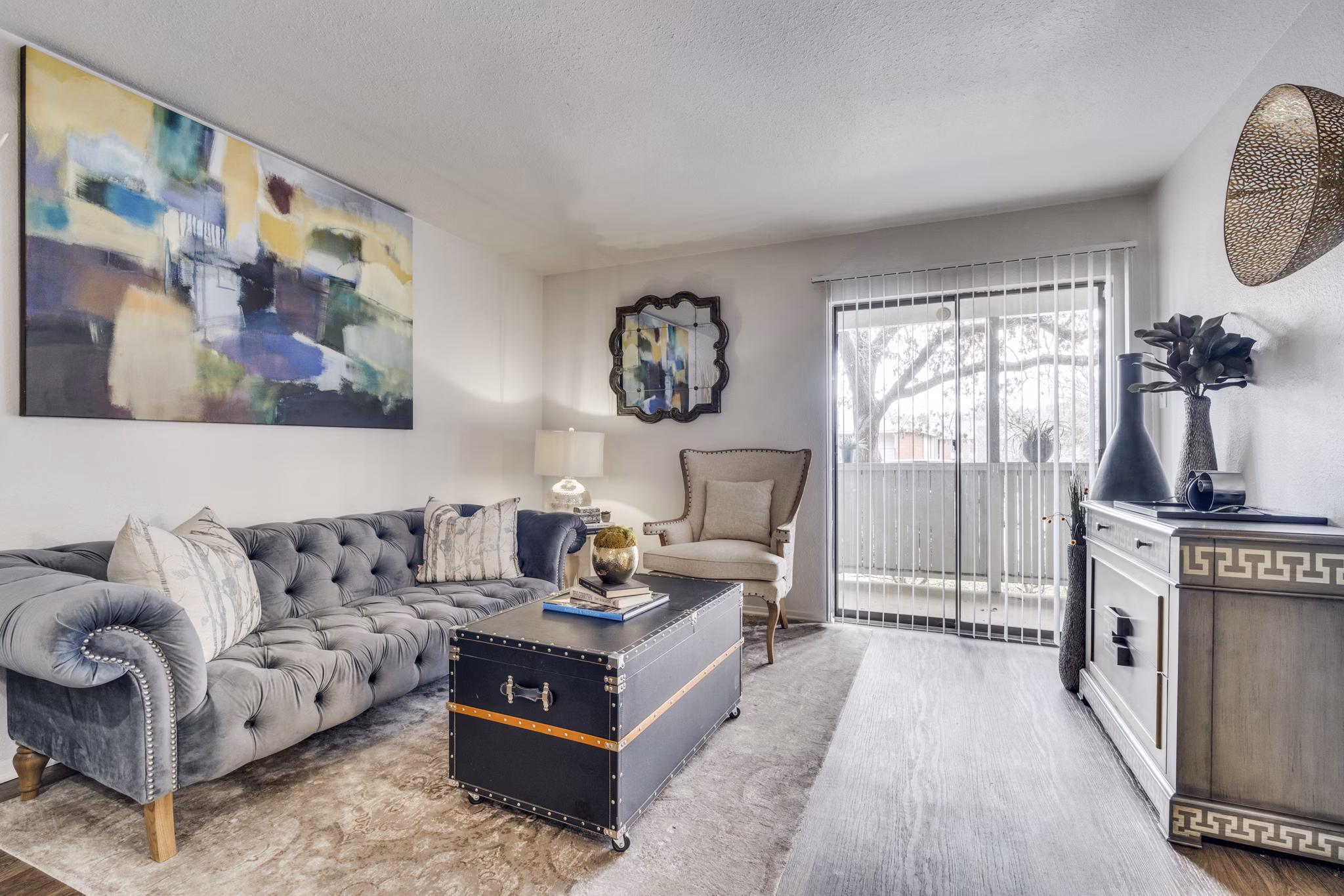 living room at Foxwood Apartments
