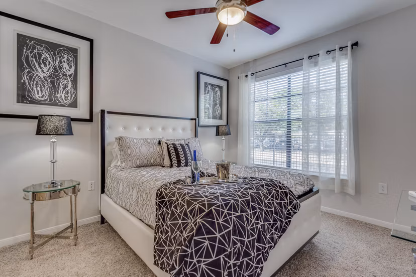 bedroom at Portico Kirby Apartments