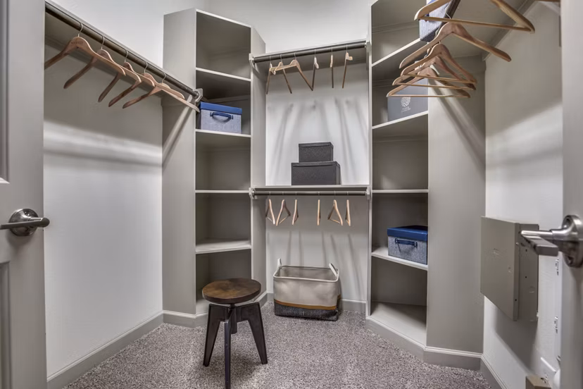bedroom closet at Sinclair Apartments