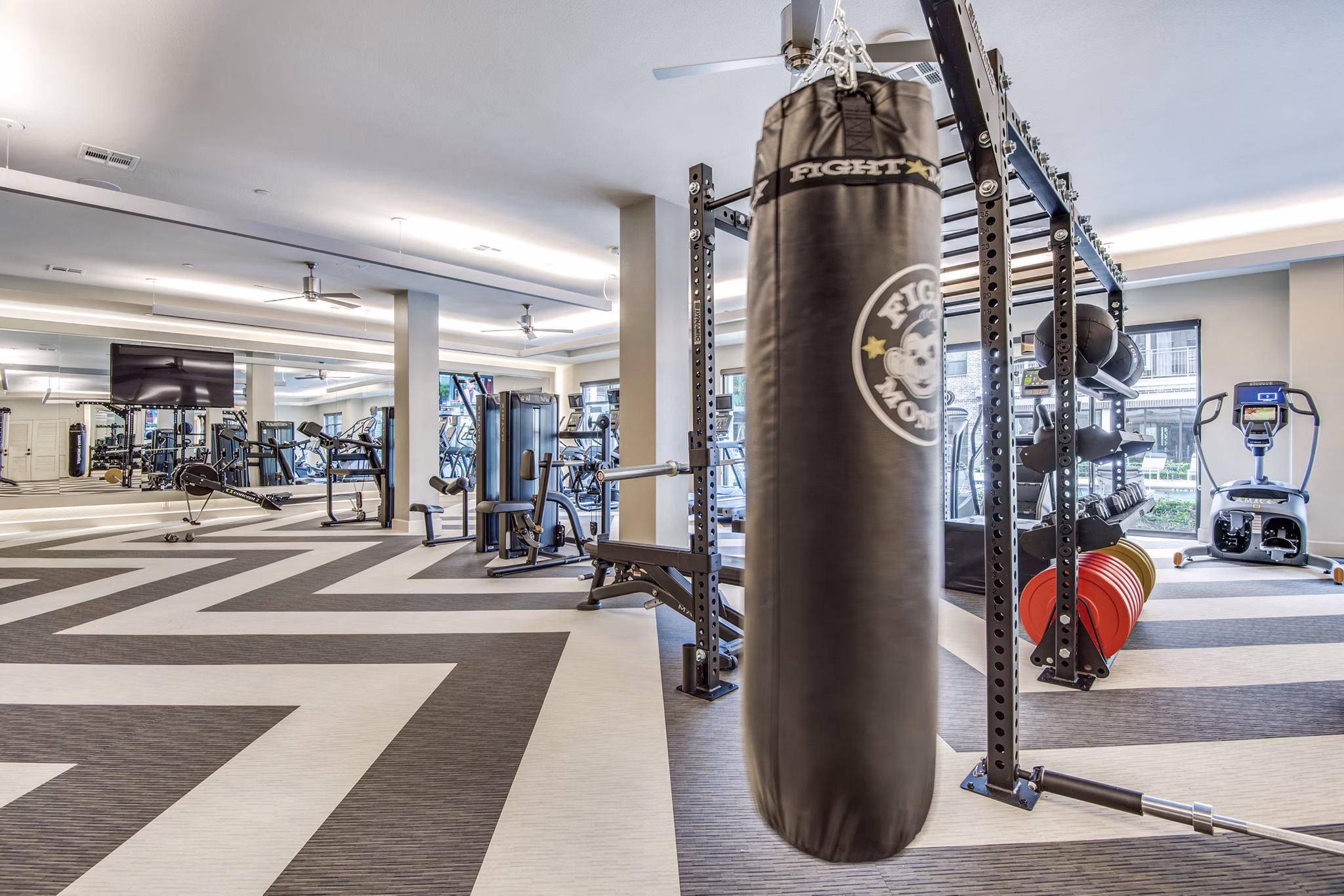 fitness center at Sinclair Apartments