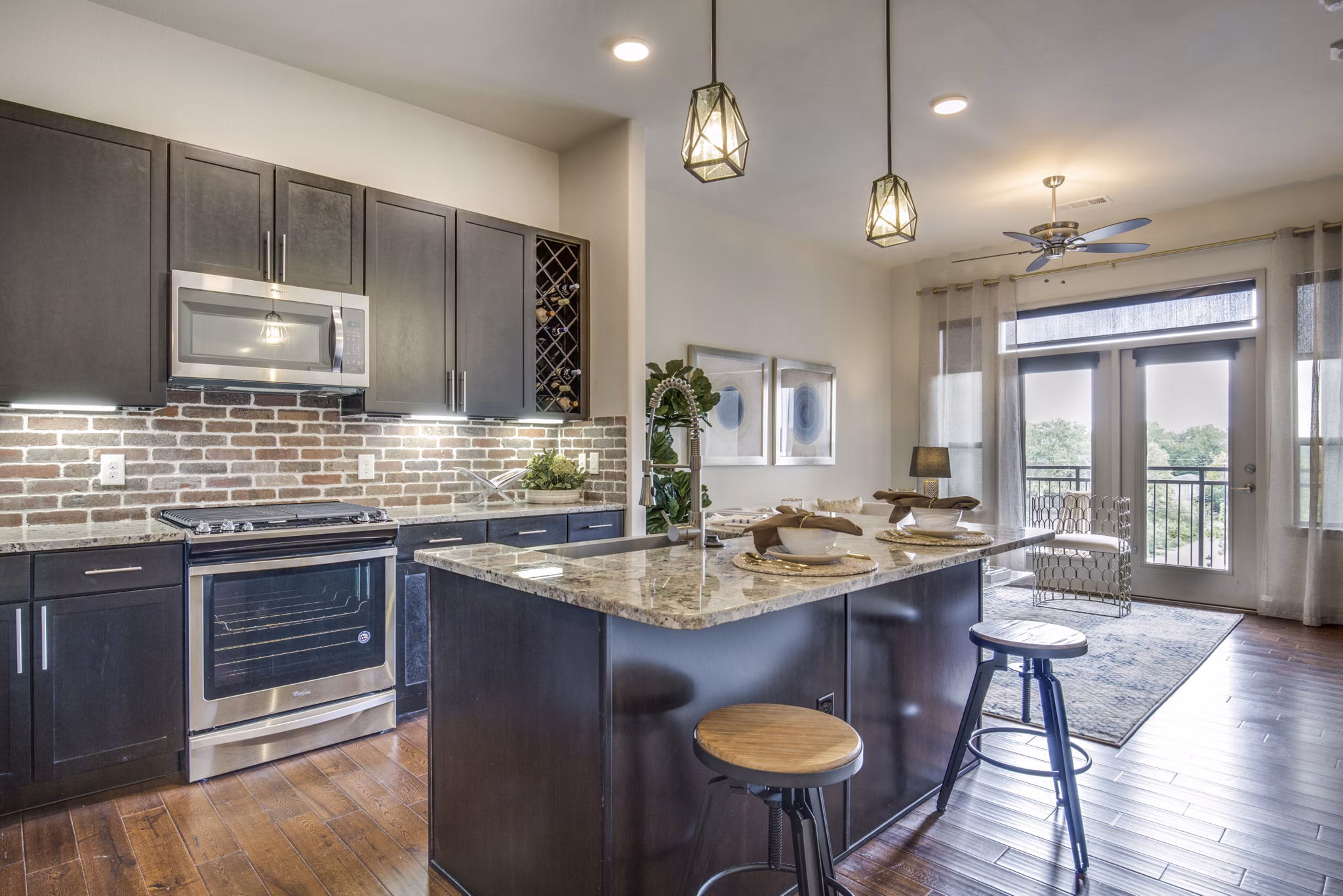 kitchen at Sinclair Apartments