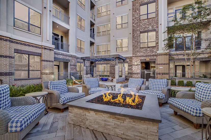 fire pit/patio at Sinclair Apartments