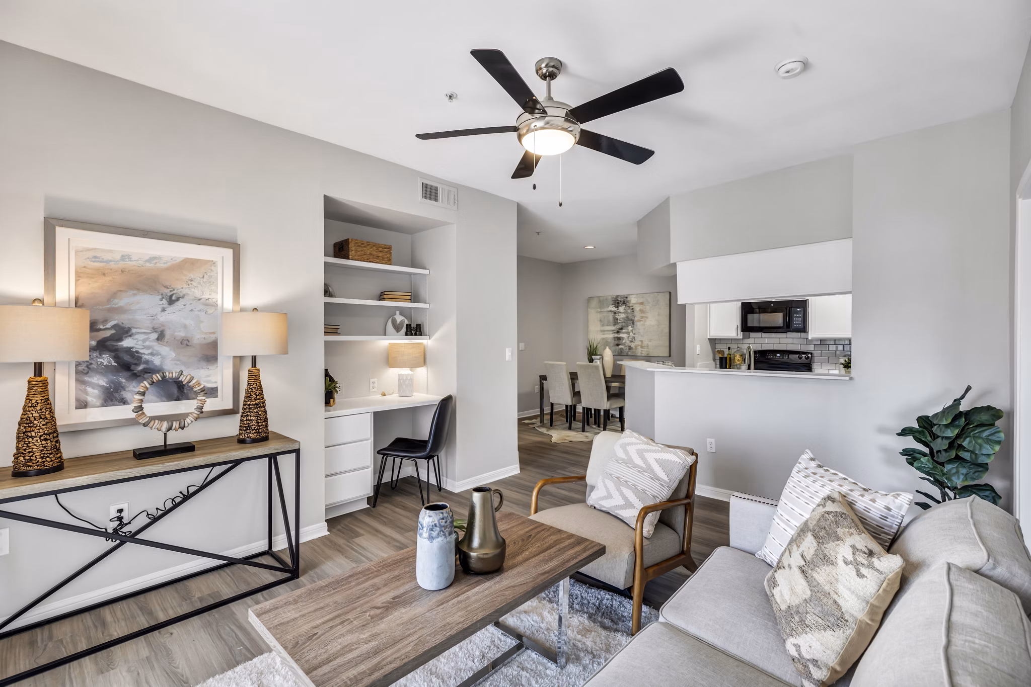 living room at Summit at Salado Creek Apartments