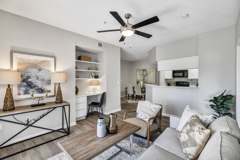 living room at Summit at Salado Creek Apartments