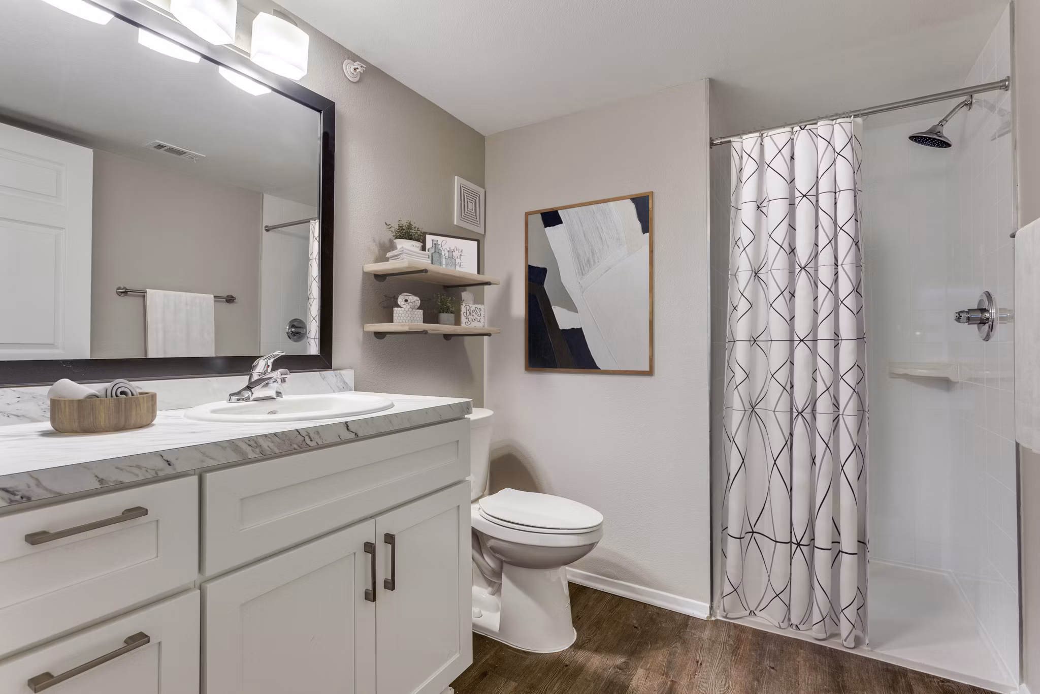 bathroom at Waterside Apartments 