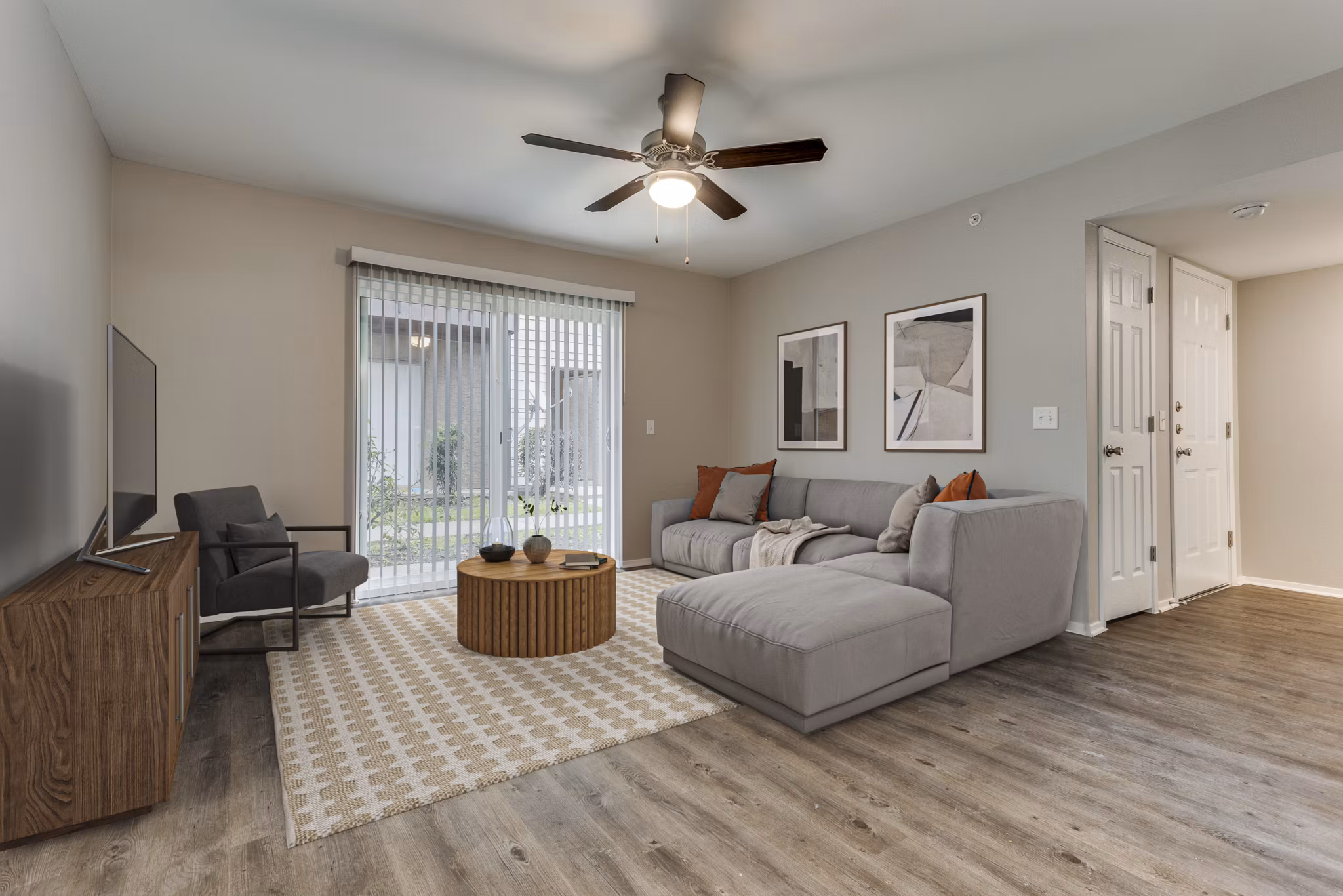 living room at Waterside Apartments 