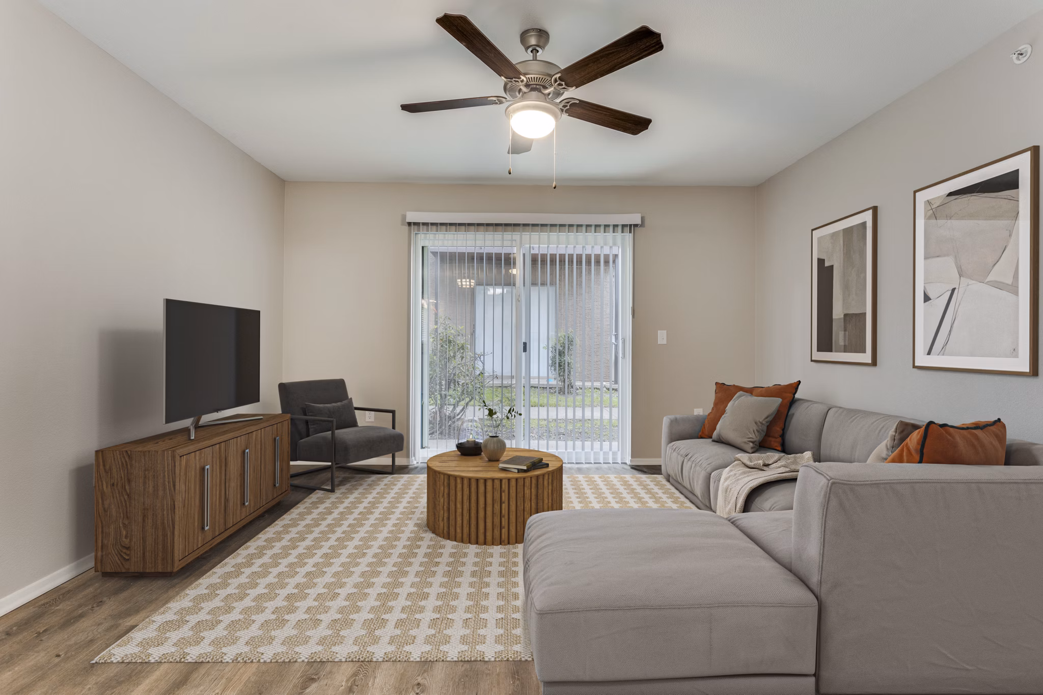 living room at Waterside Apartments
