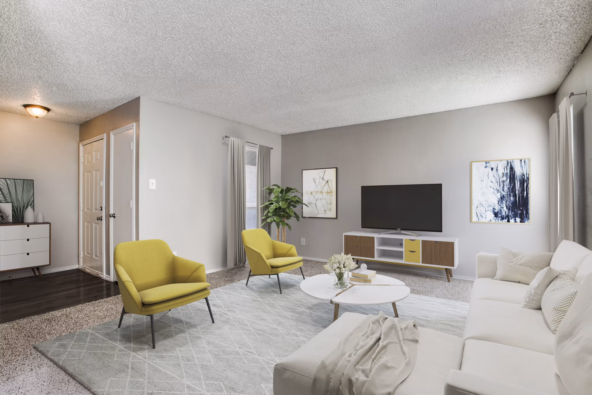 living room at Waterside Apartments 