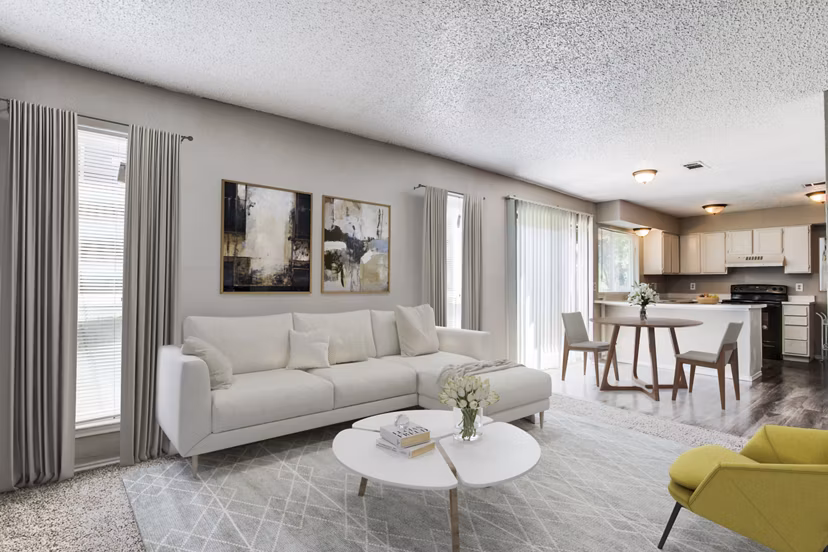 living room at Waterside Apartments