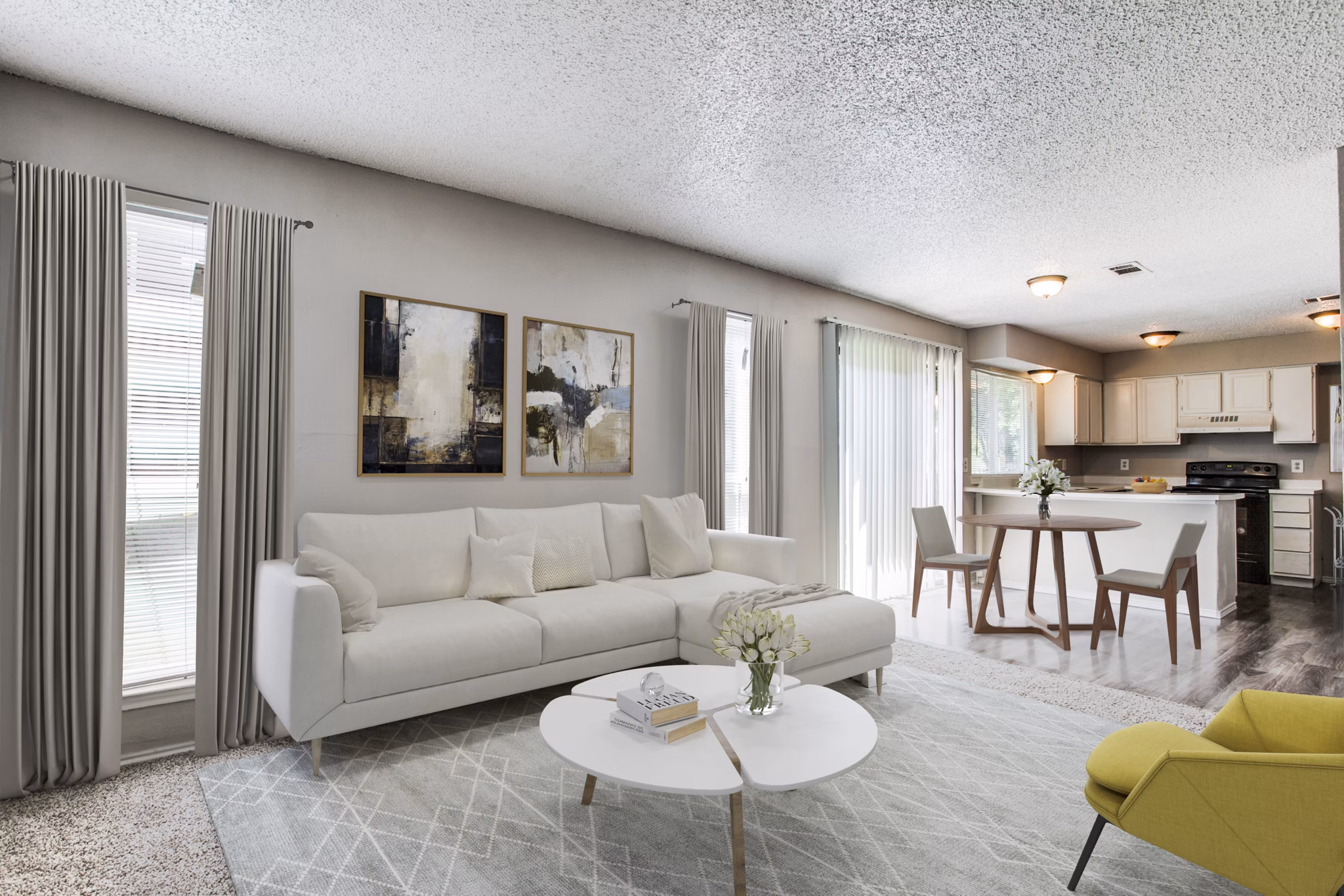 living room at Waterside Apartments