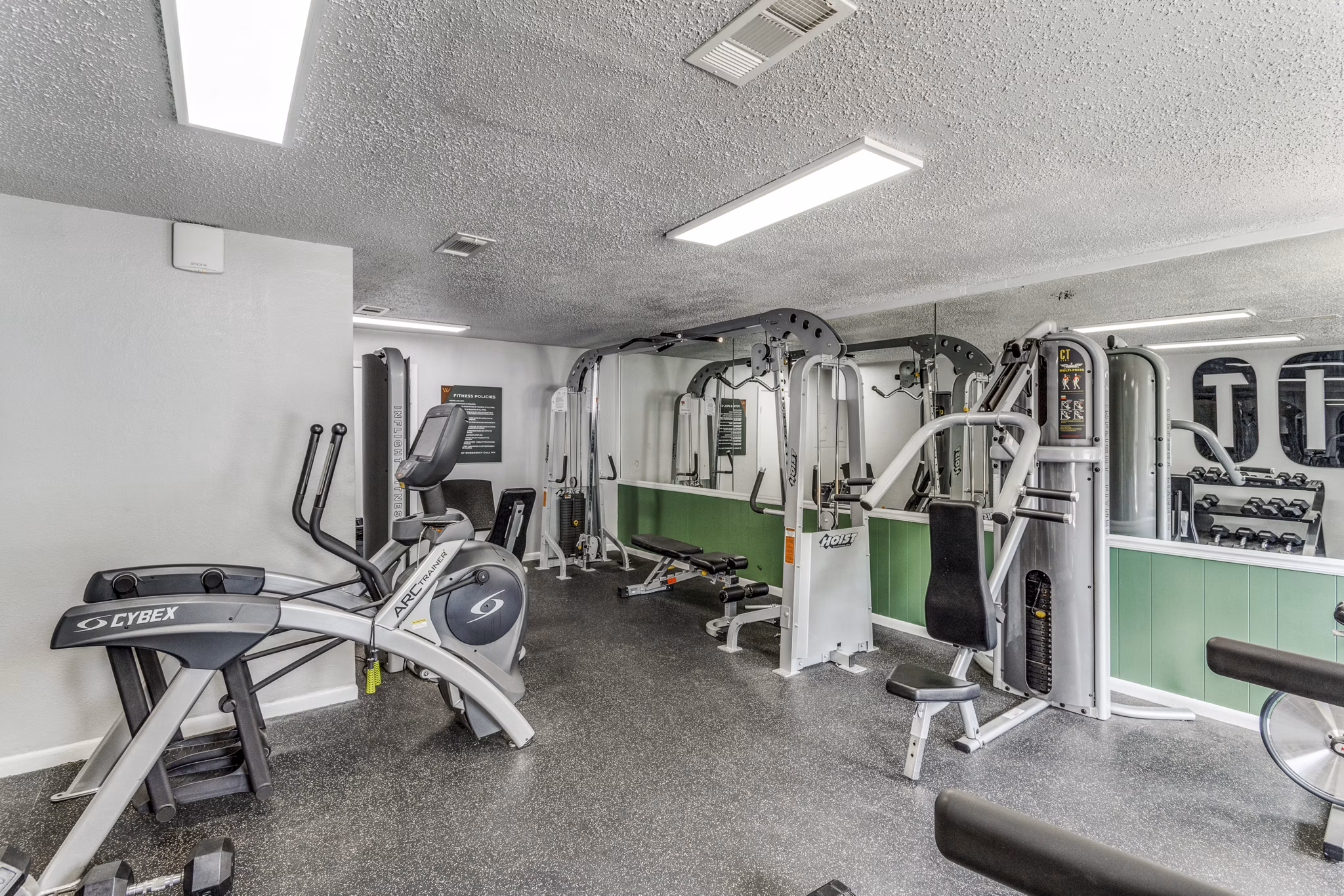 fitness center at Woodlyn Apartments