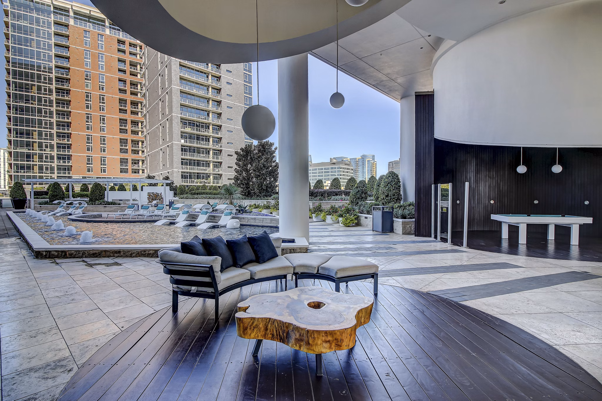 pool patio at Cirque Residences Apartments