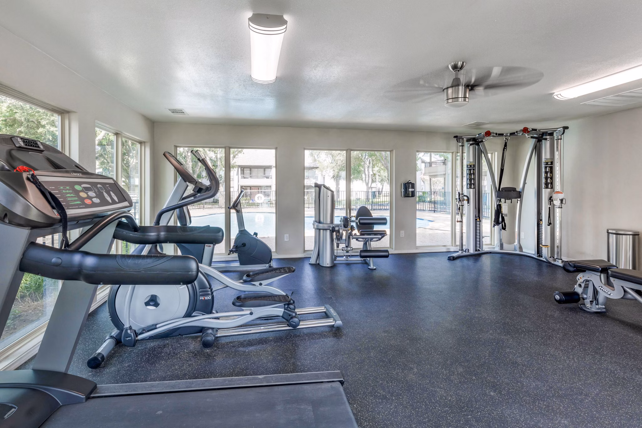 fitness center at Hunters Glen Apartments