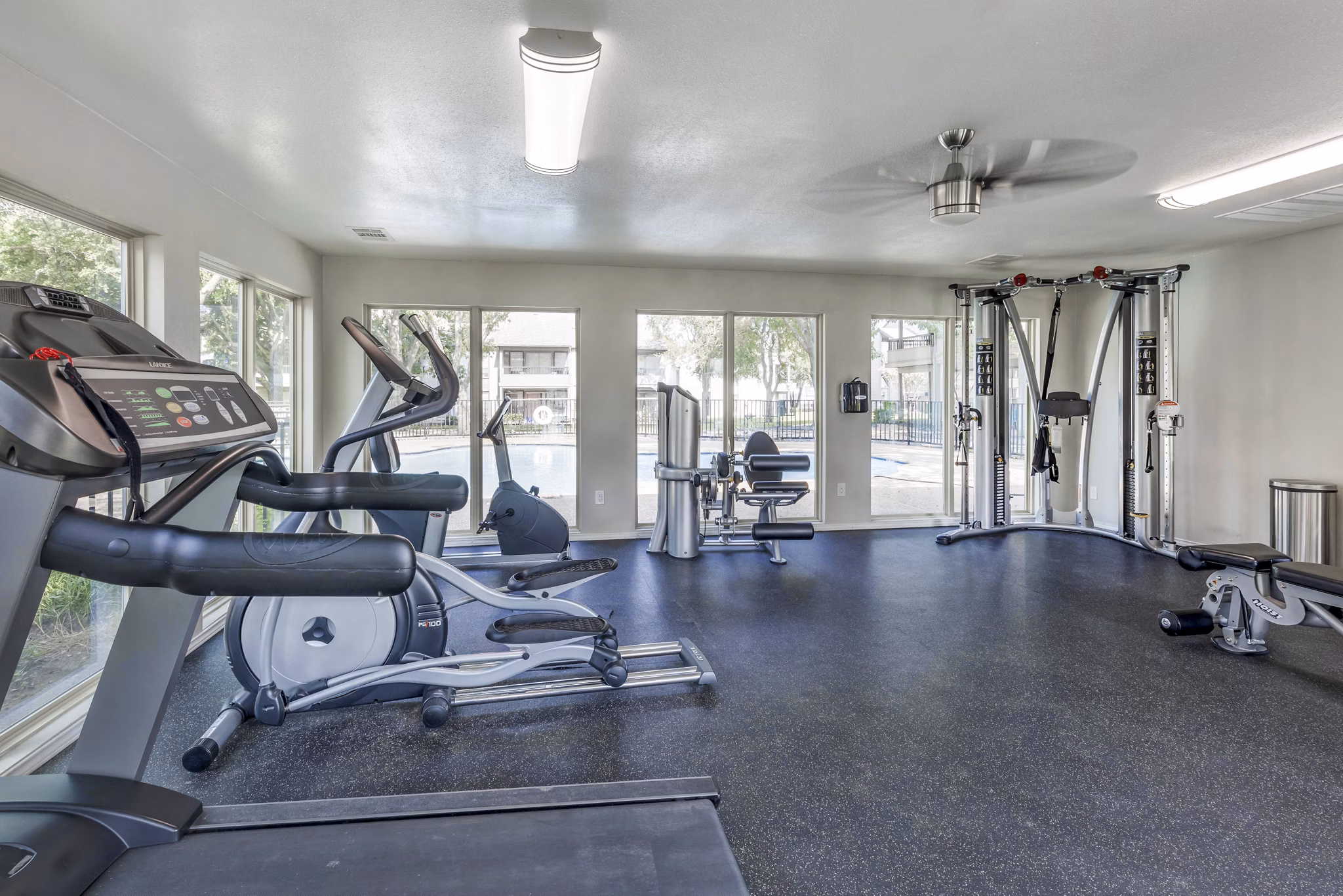 fitness center at Hunters Glen Apartments
